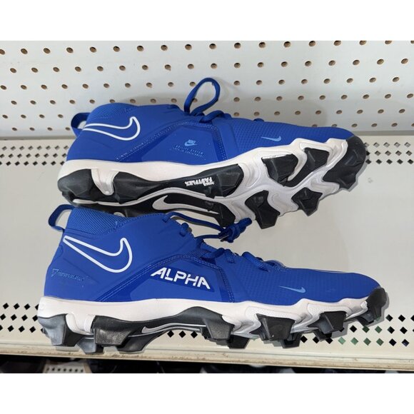Nike Alpha Menace 3 Shark Mens Football Cleats Size 14 Royal Blue White - Picture 5 of 8